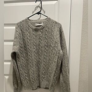 Line of Trade Men’s Gray The Mariner Shetland Wool Sweater Medium